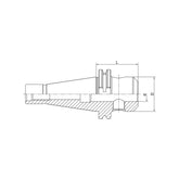 End Mill Holder Weldon SK40-SLA6-50~(40-100) GOST - Makotools Industrial Supply Tools for Metal Cutting